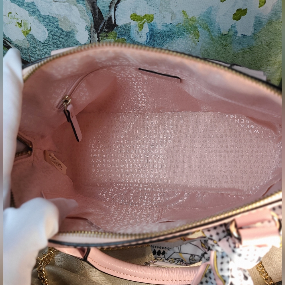 💖Kate Spade Wellesley Rachelle Large Light Pink Pebble Leather Satchel, EUC - Picture 13 of 17